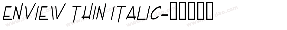Enview Thin Italic字体转换